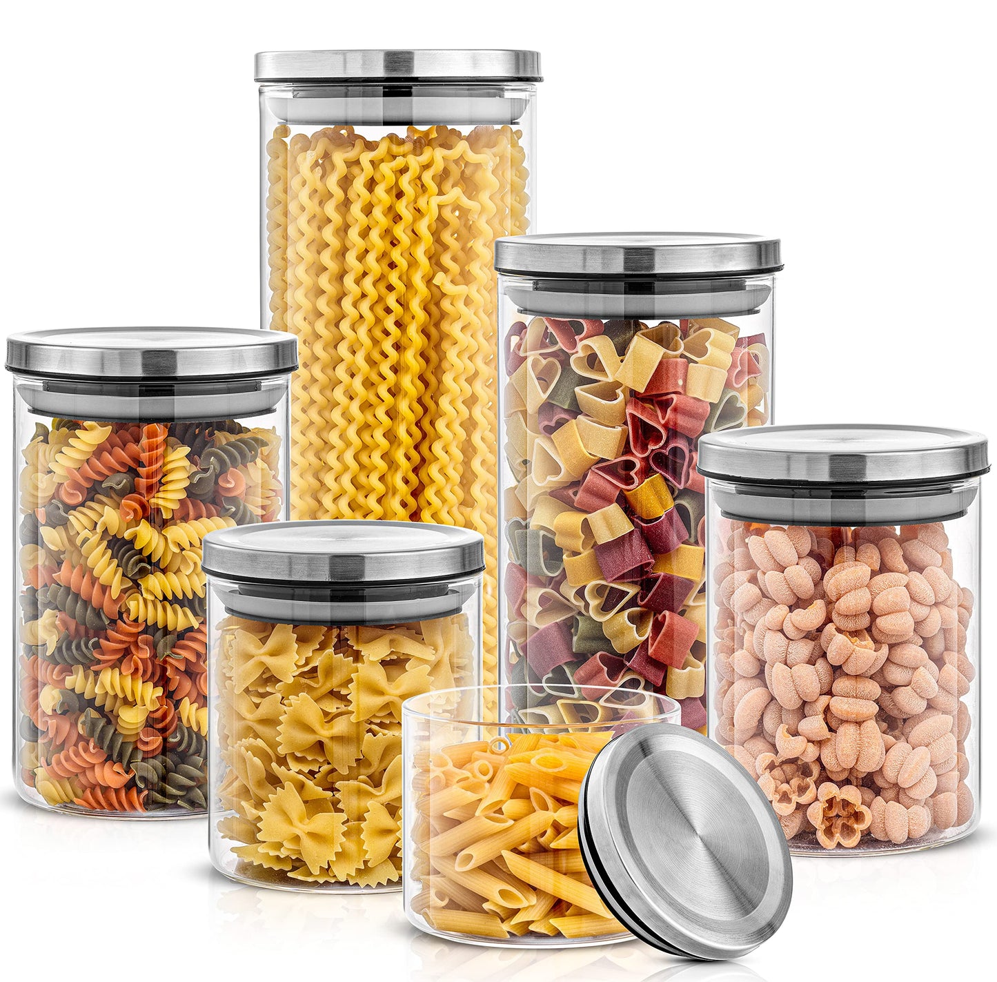 Glass Pantry Canister Set — 6 Piece